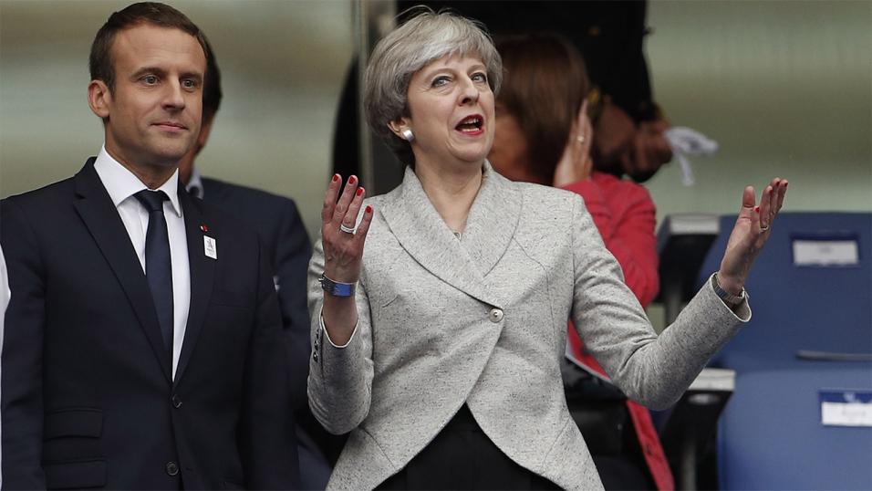 Emmanuel Macron and Theresa May